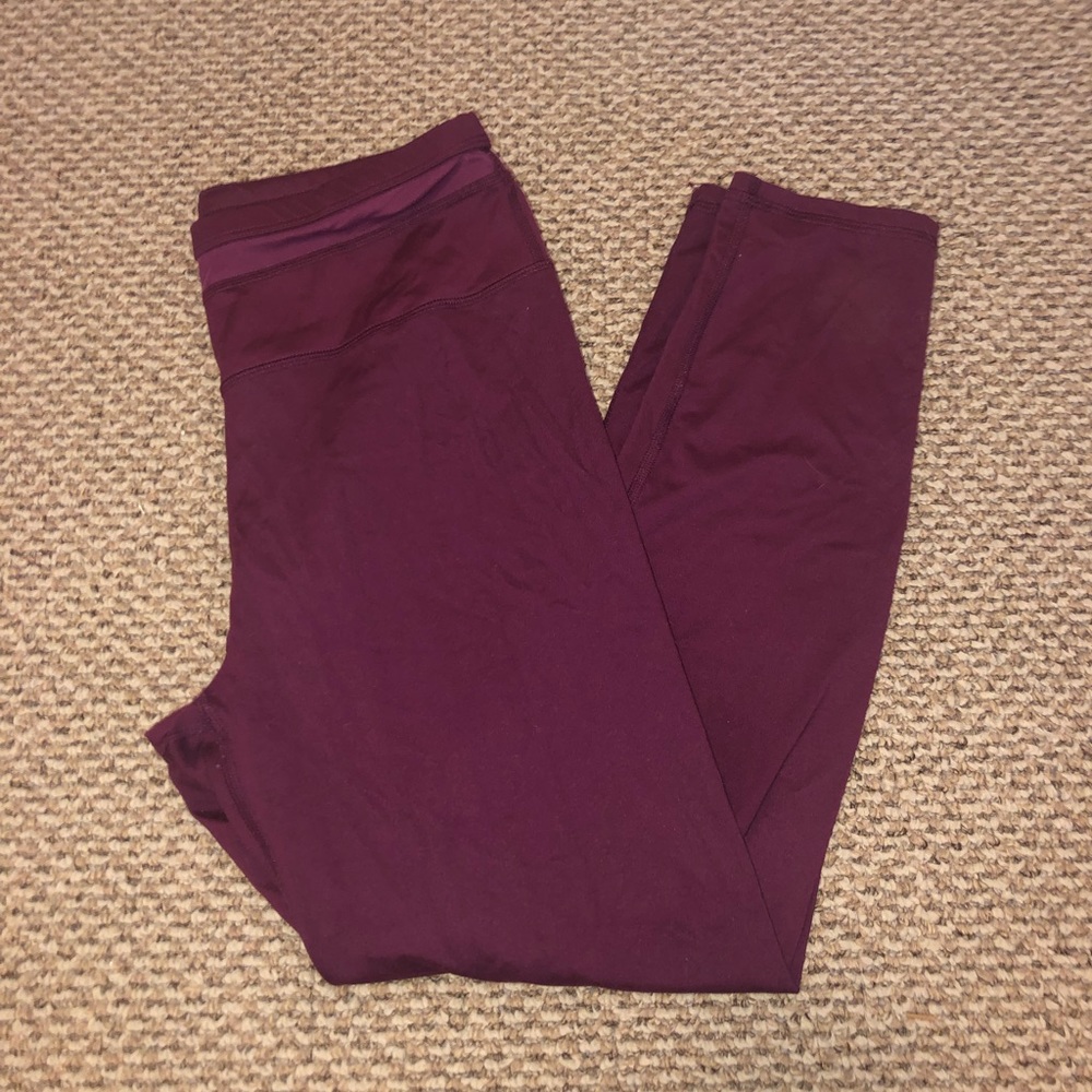 FABLETICS maroon high-rise leggings
